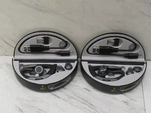 Lot of 2 Jabra BTE6 Motion Wireless Headset w/ Charging Case + Ear Gels + USB - Picture 1 of 4