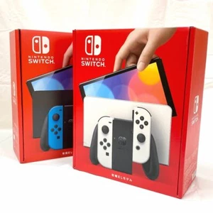 Nintendo Switch 64 GB OLED Model Console White, Neon Red & Neon Blue Used - Picture 1 of 3