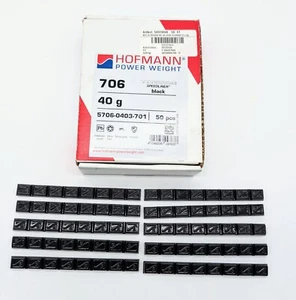 Hofmann Klebegewicht Wuchtgewicht 10 Riegel schwarz 80 x 5g (400g) Motorrad - Bild 1 von 1