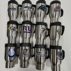 NFL Stainless Steel Travel Coffee Mug Cup Tumbler - Picture 1 of 5
