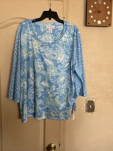NWT SZ 1x ALFRED DUNNER Hyannisport Top - Picture 1 of 5