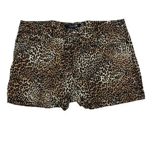 Forever 21 Shorts Leopardenmuster Größe 31 Cord Tiermotiv hohe Taille neu mit Etikett - Bild 1 von 8