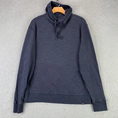 Sudadera con Capucha Faherty Para Hombre Grande Azul Marino Algodón Orgánico Pullover Cordón Tejido Suave Foto 1 de 4