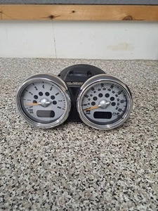 Mini Cooper S One R50 R52 R53 Genuine Chrome Face-Lift Dual/Twin Clocks 04-06 - Picture 1 of 10