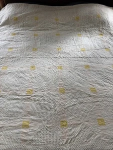 Vintage handgefertigte Vintage Steppdecke 82”x 72” 100 % Baumwolle - Bild 1 von 6