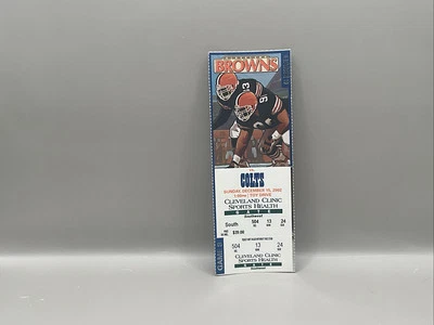 Indianapolis Colts At Cleveland Browns 12/15/2002 Ticket Stub - Image 1 of 2