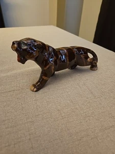 Vintage Tiger Figurine Red Clay Made In Japan 7 X 3 Inches - Picture 1 of 10
