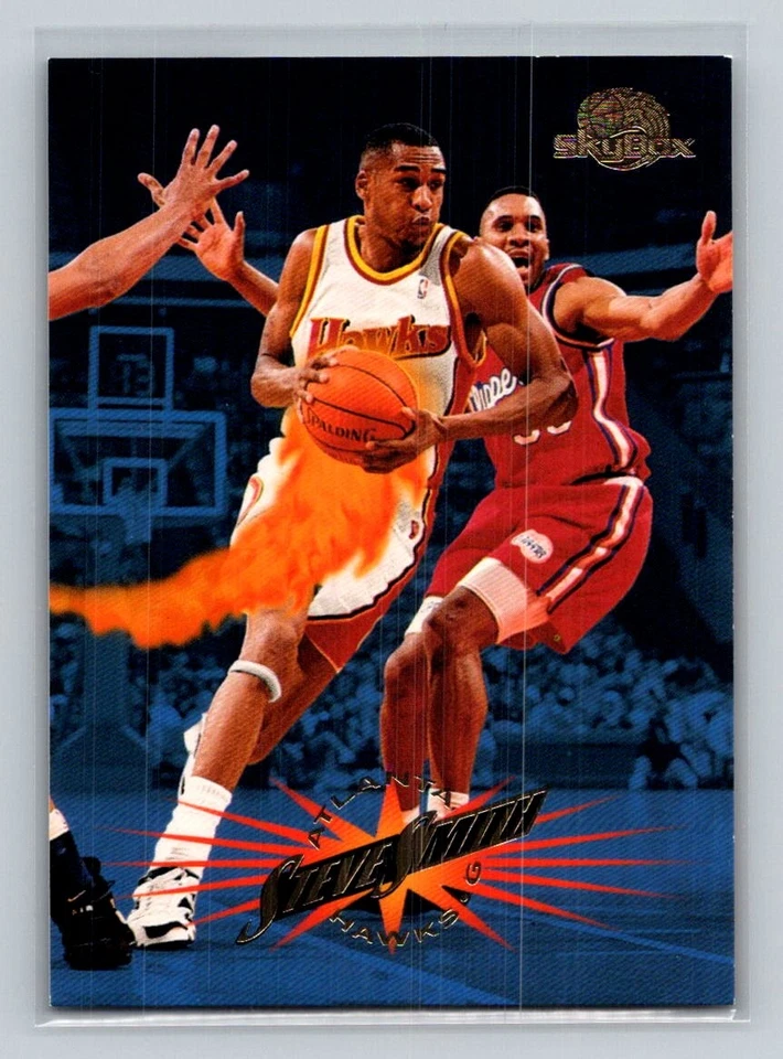 1995-96 SkyBox Premium #4 Steve Smith Atlanta Hawks Basketball Card - Image 1 of 2
