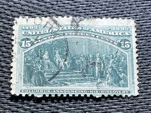 Francobollo Stati Uniti Scott # 238 Esposizione Colombiana 1893 Emissione Usato Ottime Condizioni - Foto 1 di 2