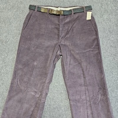 Pantalones de pana púrpura Levis de colección años 70 para hombre EE. UU. STOCK MUERTO ¡Con cinturón! NUEVO CON ETIQUETAS 38x32 Foto 1 de 4