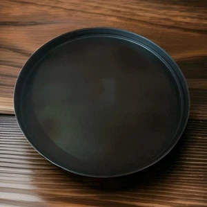  Bandeja para servir rústica decoración de granja barra de cabaña de troncos de metal estaño pesado 15,5"  - Imagen 1 de 8