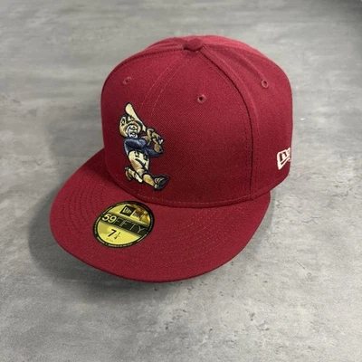 Frisco RoughRiders Hat New Era Cap 7 1/4 Burgundy Rangers MiLB Farm Alternate - Image 1 of 4