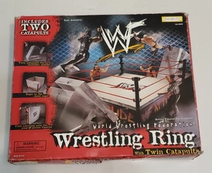 WWF Attitude Wrestling Ring With Twin Catapults JAKKS Pacific 1998 - Picture 1 of 13