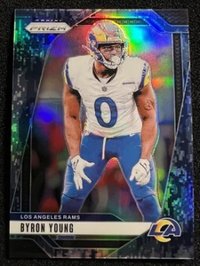 2024 Panini Prizm Byron Young Blue Camo Prizm /25 Los Angeles Rams #170 SSP - Picture 1 of 2