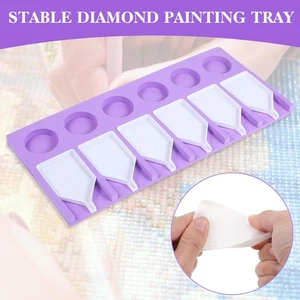 Painting Diamond Accessories Tray Organizer Art Beads Sorting Storage Purple - Picture 1 of 7