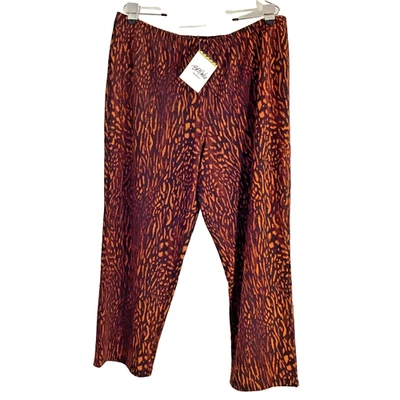 NUEVO CON ETIQUETAS BOB MACKIE WEARBLE ART PETITE XL ANIMAL PRINT JERSEY PANTALONES DE PUNTO PIERNA RECTA Foto 1 de 4