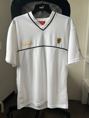 FERRARI RACING TEAM VINTAGE 90's MICHAEL SCHUMACHER JERSEY SHIRT sz L - Image 1 of 4