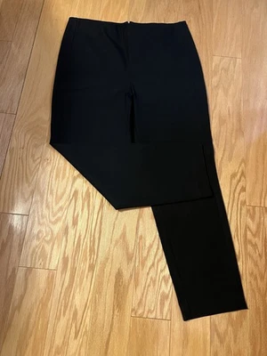 Новый ELIE TAHARI JESSALYN хлопок/эластан урожая тонкий брюки $248 черный XL - Изображение 1 из 2