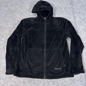 Marmot Hoodie XL Black Sherpa Deep Pile Ultra Soft Plush Reactor High Loft - Picture 1 of 10
