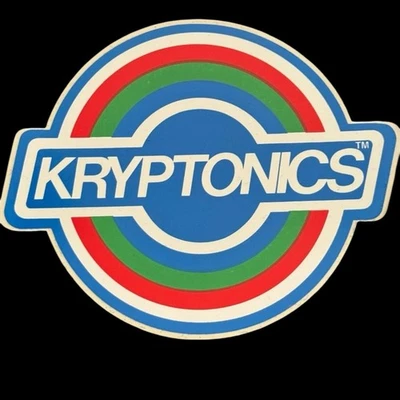 "Pegatina de monopatín vintage XL Kryptonics años 70 (original no reedición) 5,25""" Foto 1 de 4