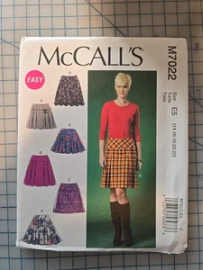 7022 McCall's Pattern Misses Skirts   Assorted Styles   Sizes: 14- 22 New - Picture 1 of 2