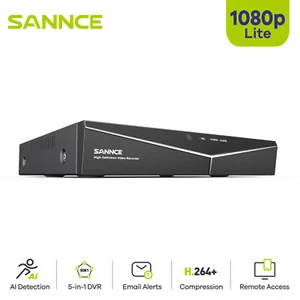 SANNCE 5IN1 1080P Lite HD 4CH DVR CCTV Security Video Recorder Motion Detection - Picture 1 of 16