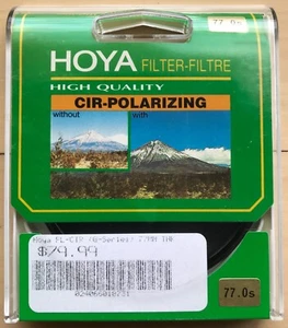 New HOYA 77MM PL-CIR Circular Polarizing Filter Factory Sealed in box Tokina NOS - Picture 1 of 6