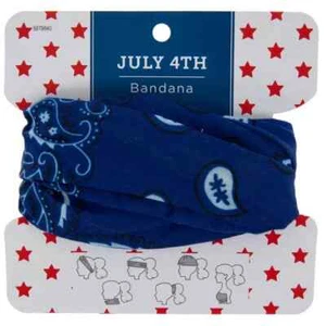 Blue Paisley Infinity Bandana Infinity Hair Head Neck Accessory - 4th of July - Picture 1 of 1