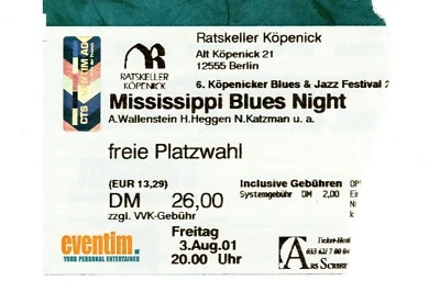 12 alte Konzertkarten Blues (2001-2013) - Bild 1 von 4