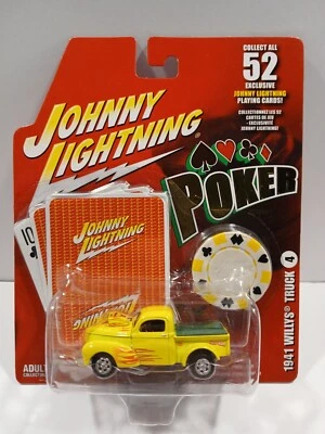 Johnny Lightning Poker 1:64 Scale 1941 WILLYS TRUCK Diecast w/ Poker Chip - Image 1 of 2