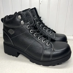 Botas de montar Harley Davidson Tyler Chukka para mujer de cuero negro talla 8,5 M motociclista - Imagen 1 de 9