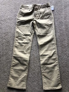 Gap Boys Size 10 Straight Leg Full Length Khaki Pants New Adjustable Waist 27x26 - Picture 1 of 6