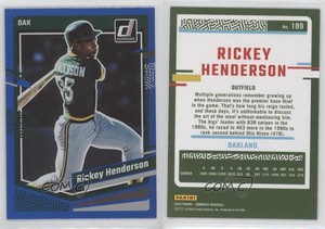 2023 Panini Donruss Holo Blue Rickey Henderson #189 HOF