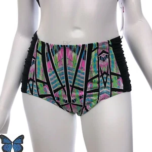 Adult M High waist Bikini Bottom Technicolor Dance Swim California Kisses MR2-4 - Picture 1 of 6