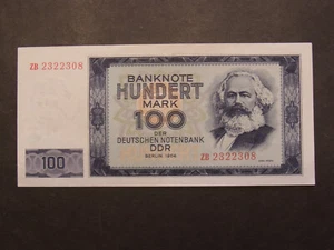 Geldschein von DDR 100 Mark 1964 Ersatznote (Serie ZB). TOP ! SELTEN ! - Bild 1 von 2