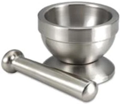 Mortar and Pestle, Stainless Steel - Image 1 of 4
