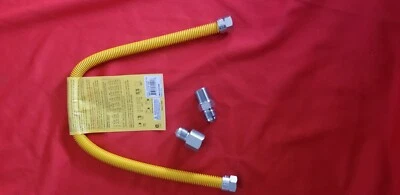 JONES STEPHENS 24" Flexible Gas Line 1/2"dryer,gas stove,gas water heater, LP PROPANE GAS, NEW,