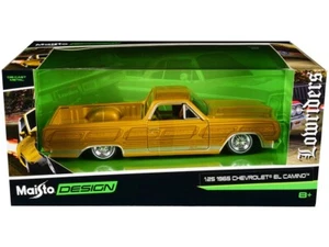 Maisto 1:24 Design Lowriders 1965 Chevrolet El Camino Pickup Low Rider Gold - Picture 1 of 1
