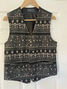 Waistcoat Textured Size Small With Pockets - Picture 1 of 9