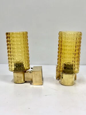 Pair of 2 Ship Artefacts Original Brass Old Marine Wall Sconces Light Fixtures - Image 1 of 4
