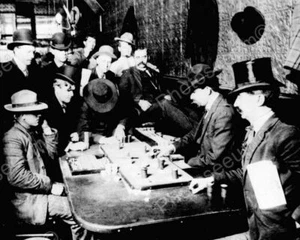 Men Gambling In Saloon 8x10 Reprint Of Old Photo - Picture 1 of 1