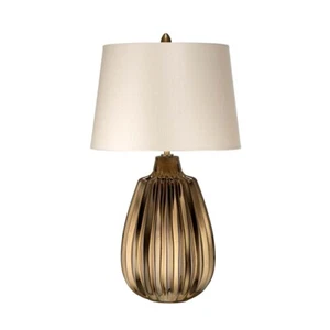 Tischlampe Nachttischlampe Schlafzimmerlampe Beistelllampe H 55cm Bronze Keramik - Bild 1 von 2