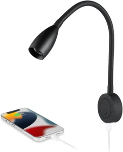Obeaming DC 12V Reading Light, Dimmable RV Boat Bedside Reading Lamp, Gooseneck - Picture 1 of 12