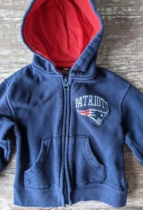 NFL TEAM APPAREL NIÑOS 2T New England Patriots bordado cremallera completa sudadera con capucha azul - Imagen 1 de 10