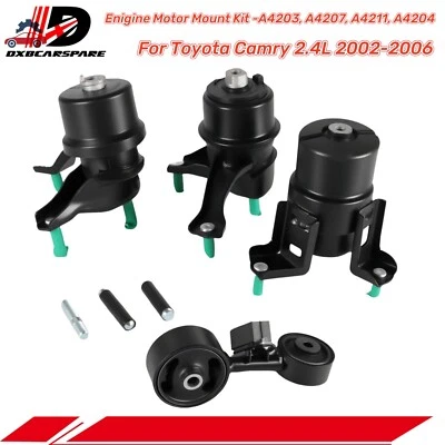 (4) Engine Motor & Trans Mount OEM for 2002-2006 Toyota Camry l4 2.4L Auto Trans - Image 1 of 4