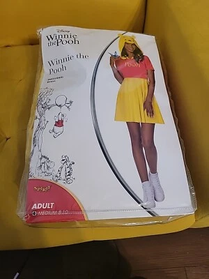  Spirit Halloween Disney Winnie The Pooh Dress Adult Medium 8-10 Costume Cosplay - Image 1 of 4