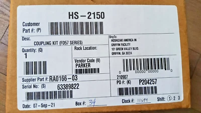 KIT DE ACCESORIOS DE ACOPLAMIENTO QWICK - 2150 PARA HOSHIZAKI - MÁQUINA DE HIELO - (SERIE FD 57)  Foto 1 de 3