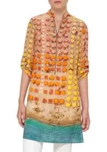 AKRIS Punto Riviera Print Silk Tunic, Size 2 - Picture 1 of 9