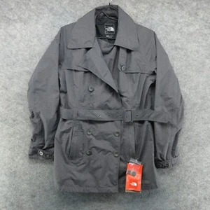 The North Face Jacket Womens Medium Gray Maya Hyvent Rain Waterproof Trench Coat - Picture 1 of 22