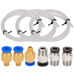 10 Pcs PC4-M10 Fittings PTFE Teflon Bowden Tube 1.75mm Filament - Zdjęcie 1 z 7